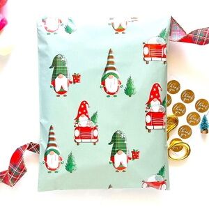 12 Festive Christmas Gnome Mailers, 10X13”, Green and Red, BUY NOW PRICE
